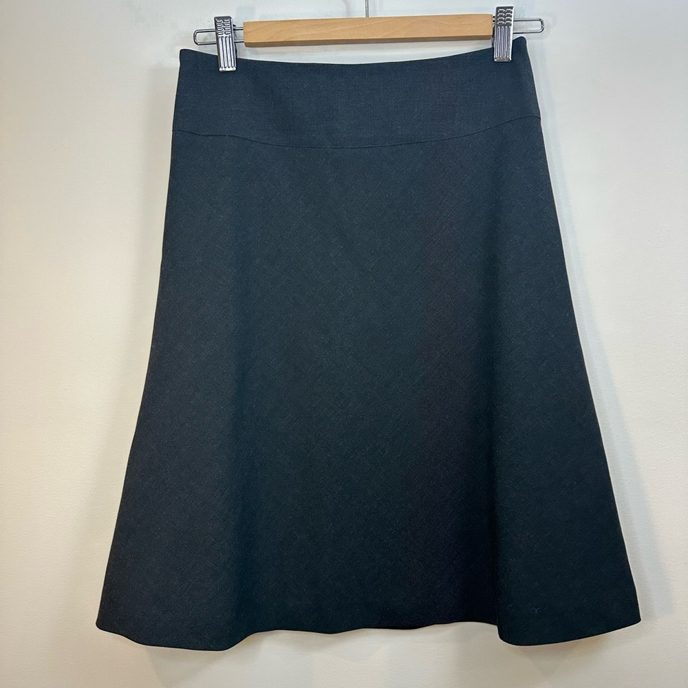 Vintage Express Design Studio Sz 0 XXS Skirt A-Line Charcoal Gray Knee Length